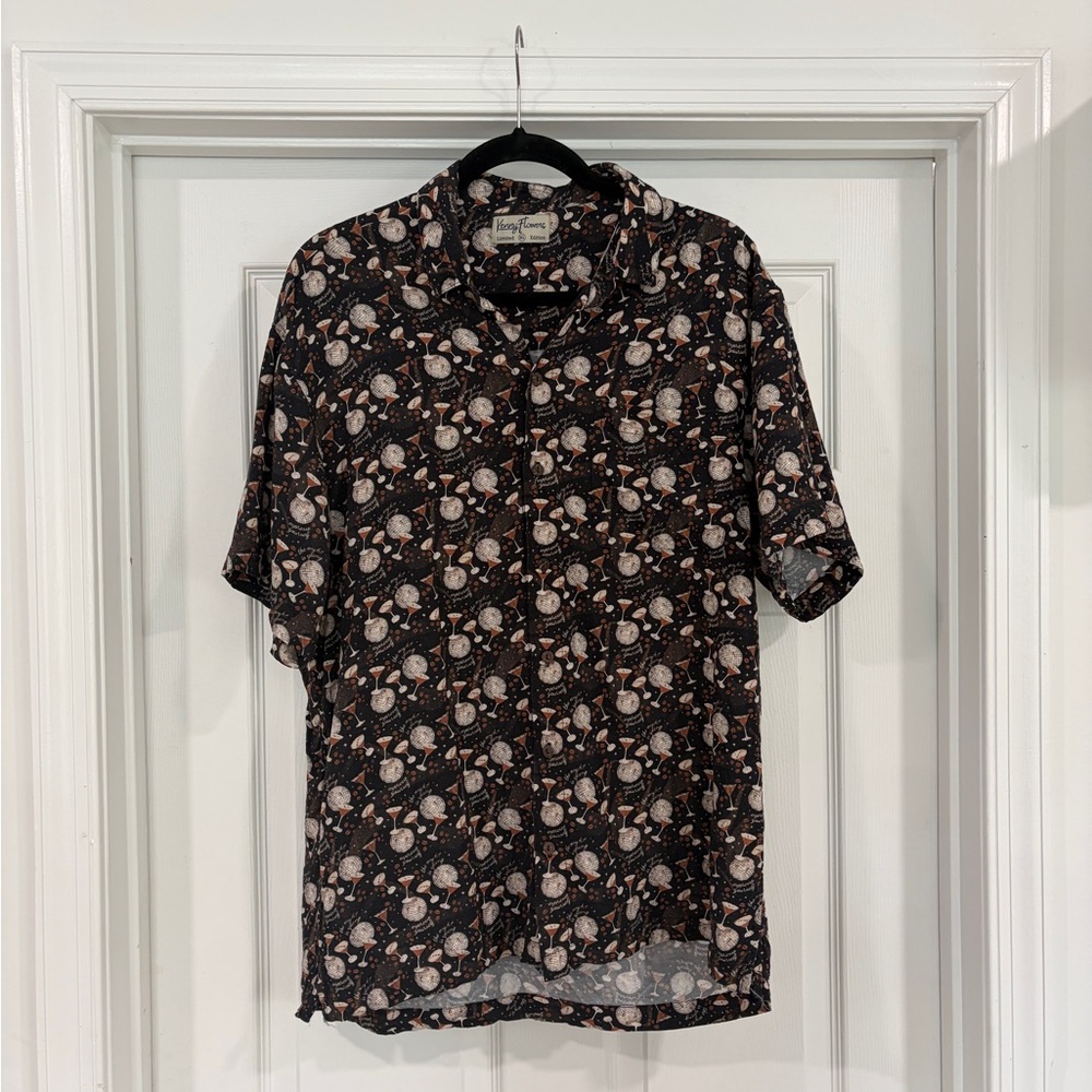 Kenny Flowers Espresso Martini Short Sleeve Button Down